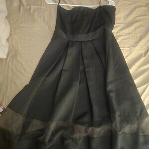 Black strapless express dress